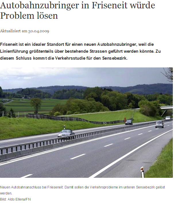 Autobahnzubringer in Friseneit würde Problem Bild